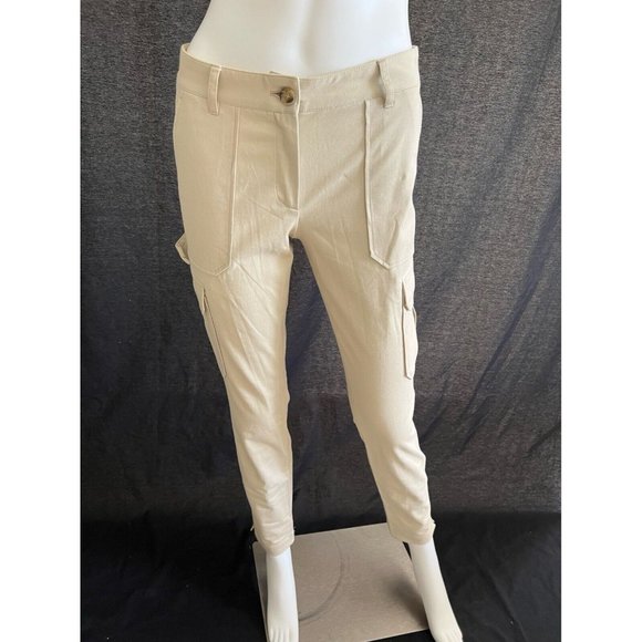 $ 695 NWT Authentic Dolce & Gabbana Womens Khaki Beige Cargo Capri Pants 38 US 4 - Picture 1 of 10